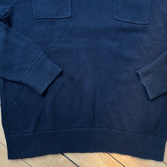 Men’s Banana Republic Quarter-Button Navy Pullover Sweater - Picture 8 of 8
